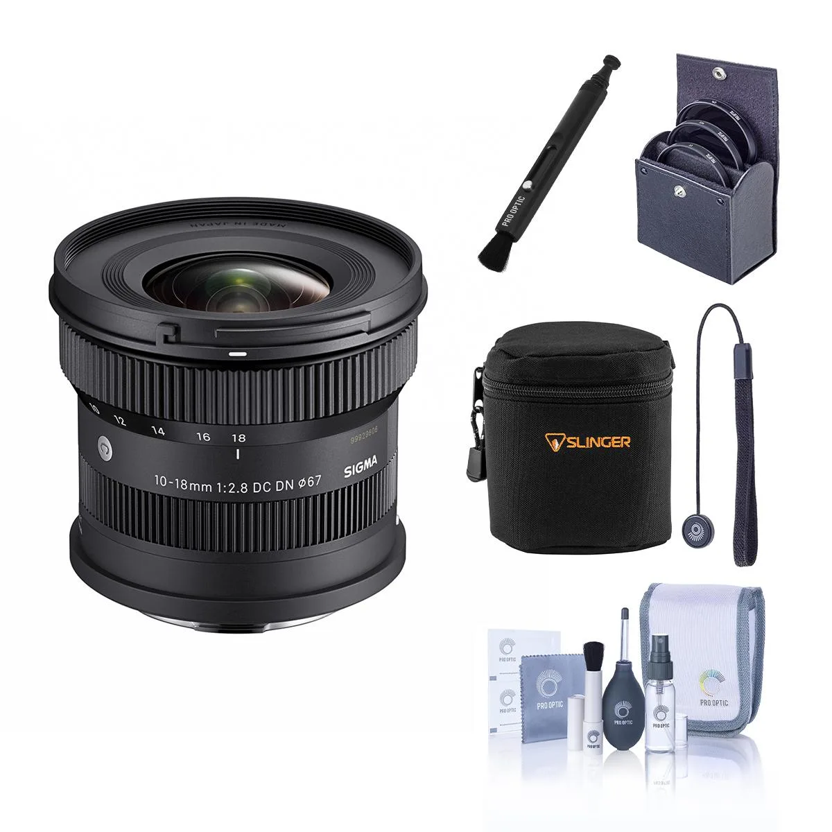 SIGMA SIGMA 10-18mm f/2.8 DC DN Contemporary Fujifilm X Bundle 67mm Filter Kit — product photo