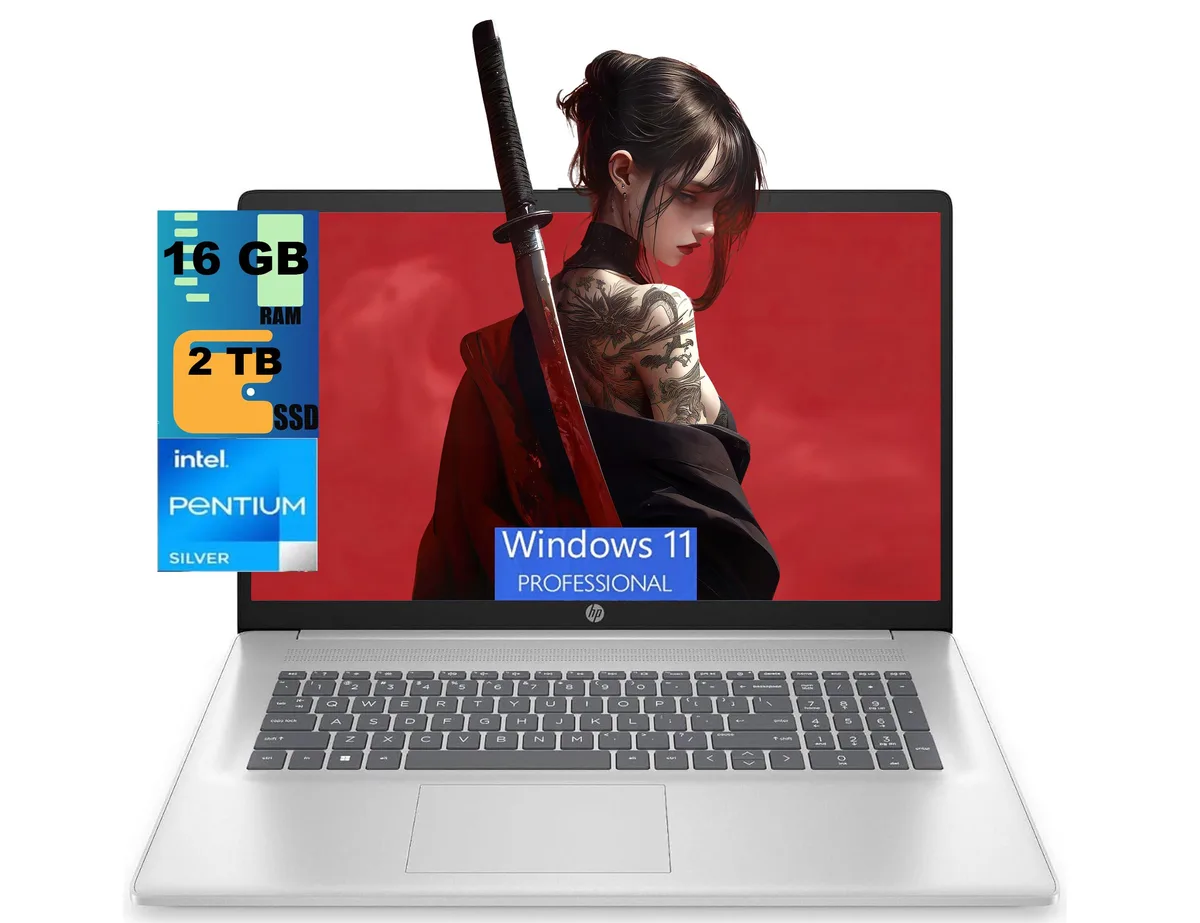HP HP 17 laptop Intel Pentium Silver N5030 16GB 2TB 17.3 HD+ touchscreen — product photo