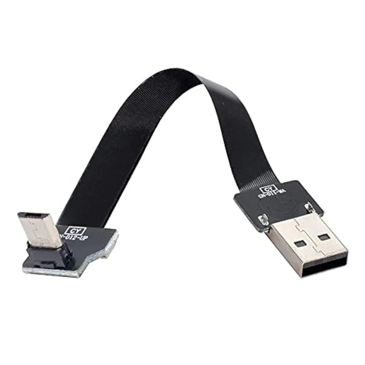 Fervit Fervit USB 2.0 Type-A Male to Micro USB 5Pin Male Flat Slim FPC Cable 200cm — product photo