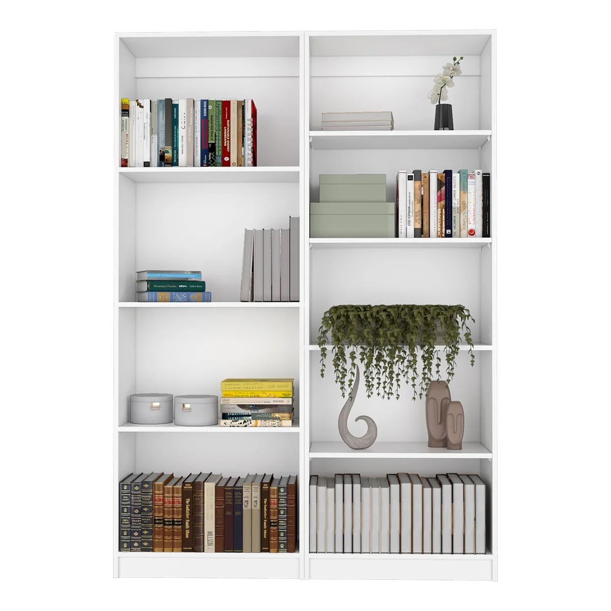 tuphen tuphen Benzoni 2 Piece Bookcase Set White — product photo