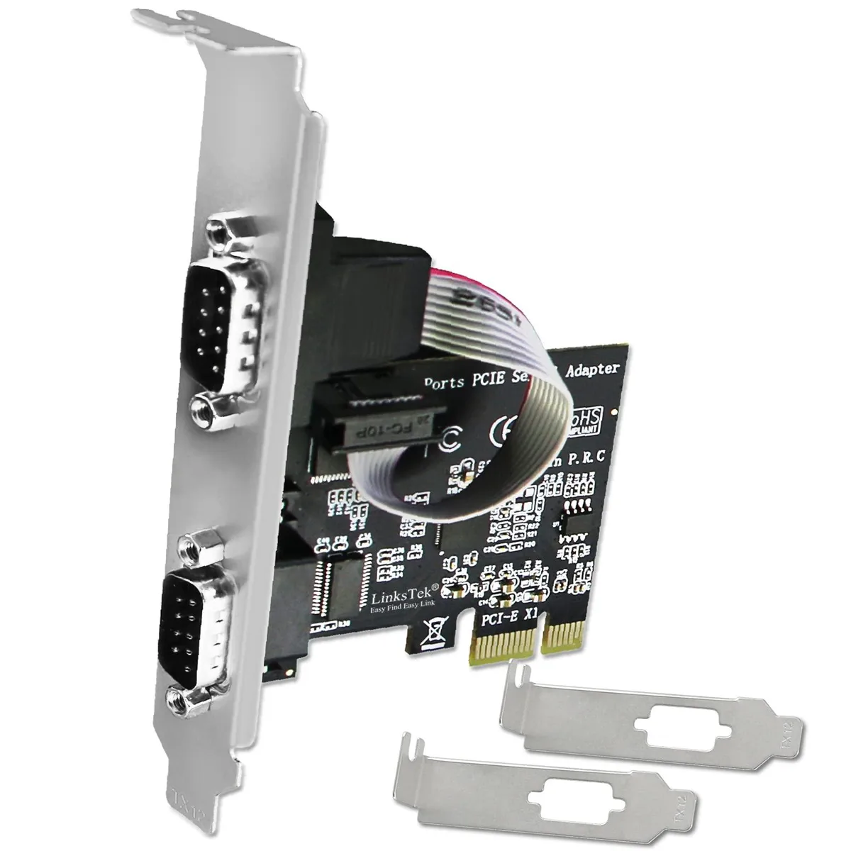  HP PCIE-SE2 2-Port PCIe RS-232 DB9 Serial Card — product photo