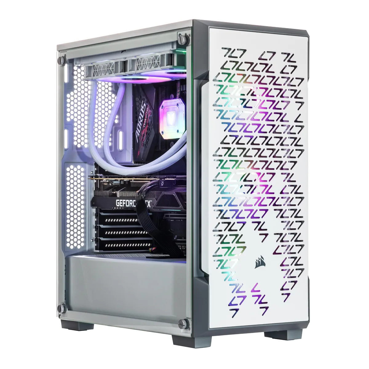 Velztorm Velztorm White Ferrux II CTO gaming PC i9-11900K RTX 3060 Ti 64GB DDR4 1TB NVMe 10 — product photo