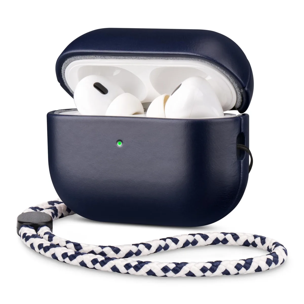 ARENTI leather AirPods Pro 3 case with braided lanyard
