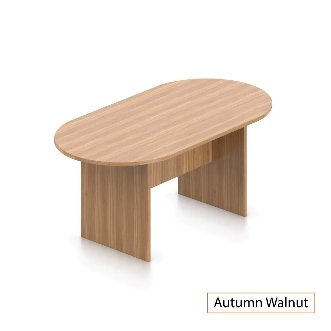 GOF GOF 6 FT Racetrack Conference Table Walnut 71"L x 36"W x 29.5"H — product photo