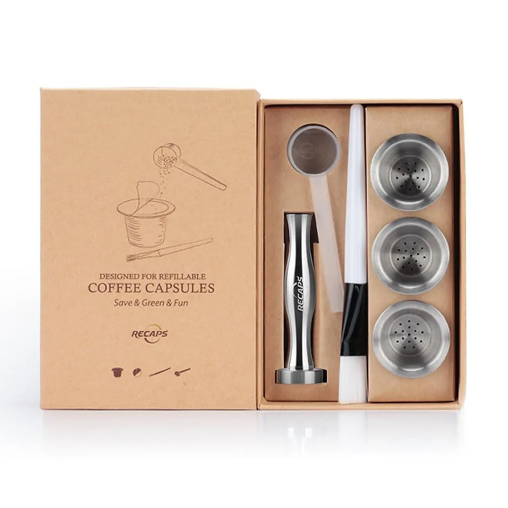 RECAPS RC-KIT-N3-120-T Reusable Coffee Filter Capsules — product photo