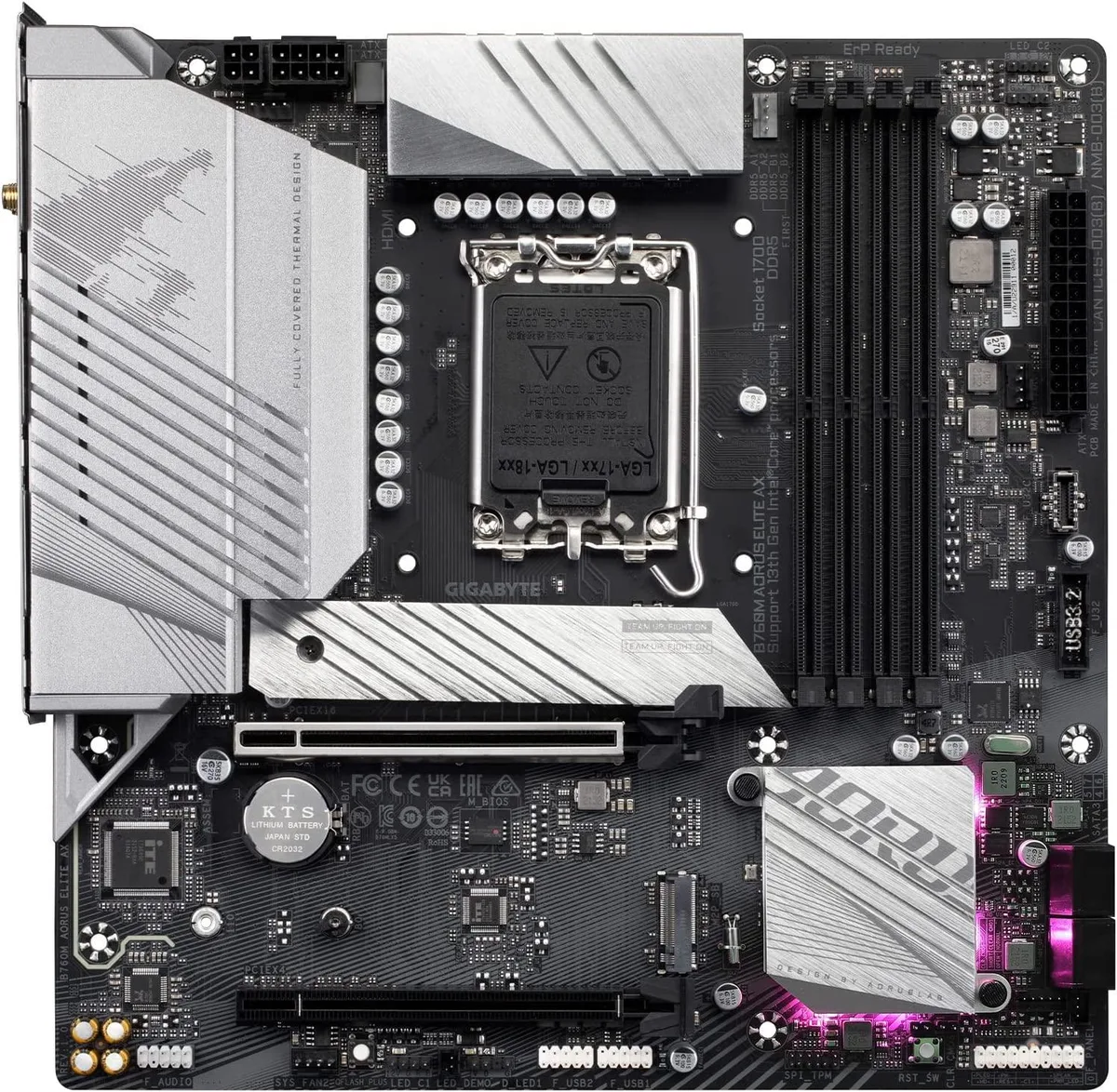 GIGABYTE GIGABYTE B760M AORUS ELITE AX D4 Intel motherboard — product photo
