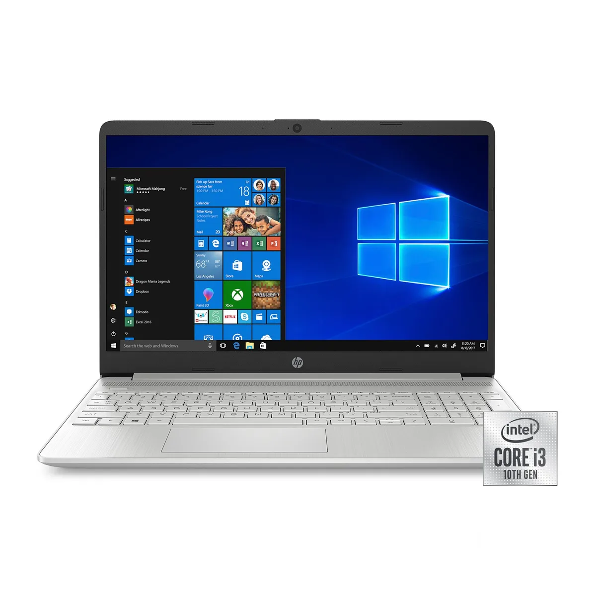 HP HP 15 laptop i3-1005G1 8GB 256GB 15.6" HD Silver — product photo