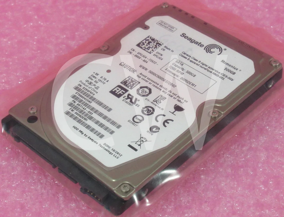 Seagate Seagate ST9500423AS Momentus 500GB 7200RPM 2.5" SATA internal hard drive — product photo