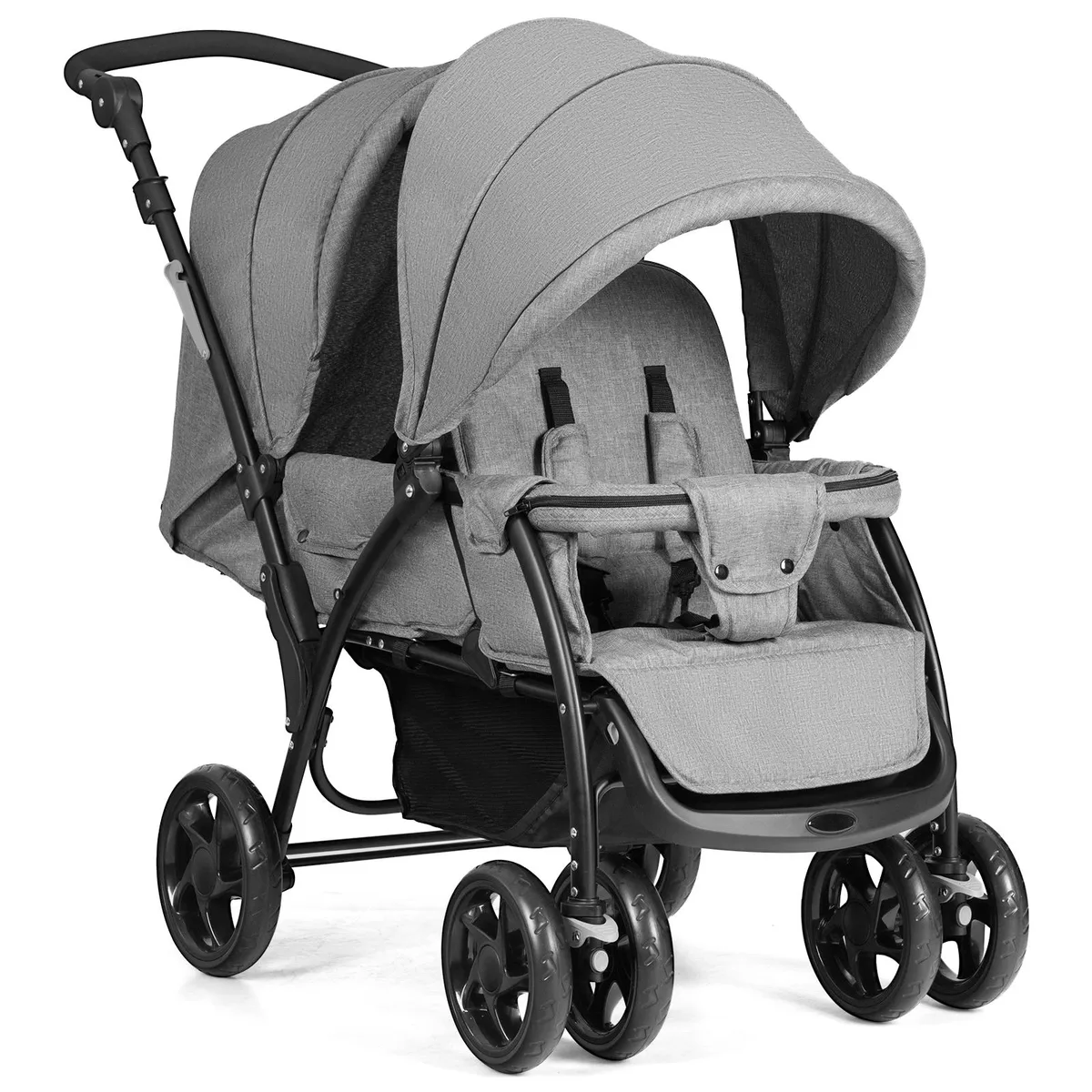 SlickBlue SlickBlue Foldable Lightweight Double Stroller Grey — product photo