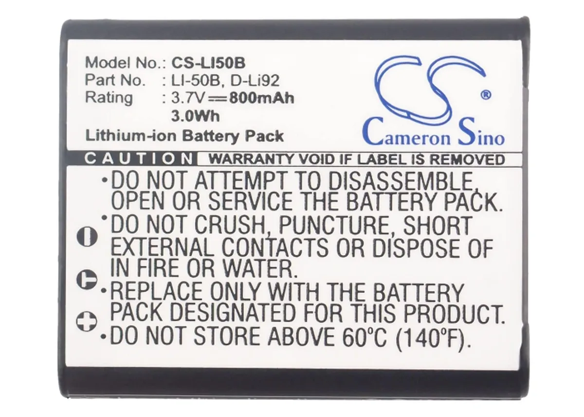  Cameron Sino 800mAh camera battery for Casio Exilim TR series — product photo