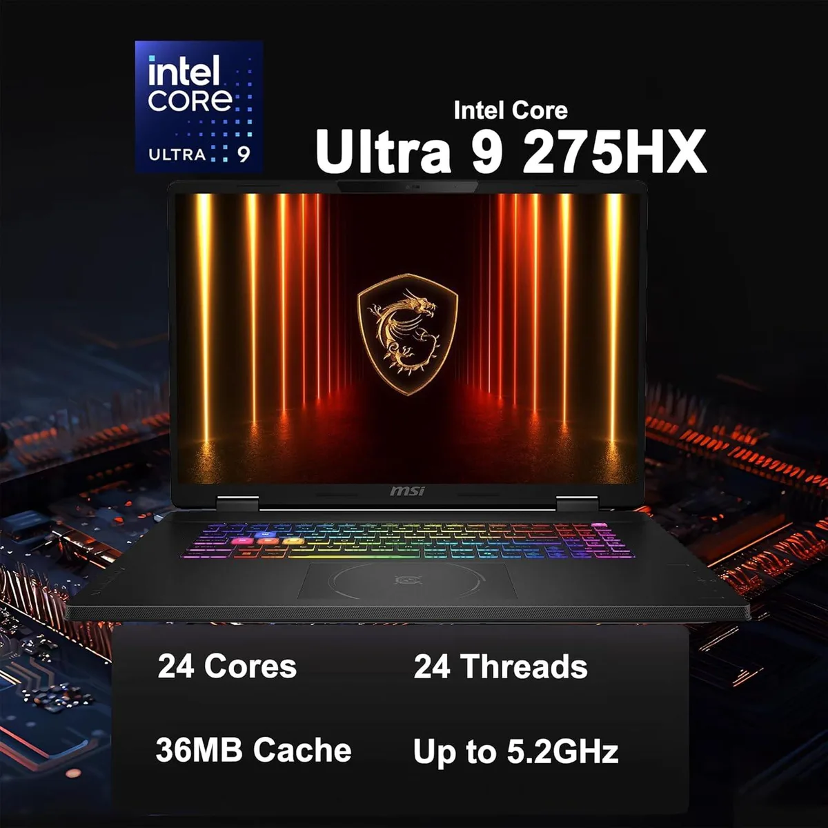 MSI MSI Crosshair 18 gaming laptop 18" QHD+ 240Hz Ultra 9 275HX RTX 5070 32GB 4TB — product photo