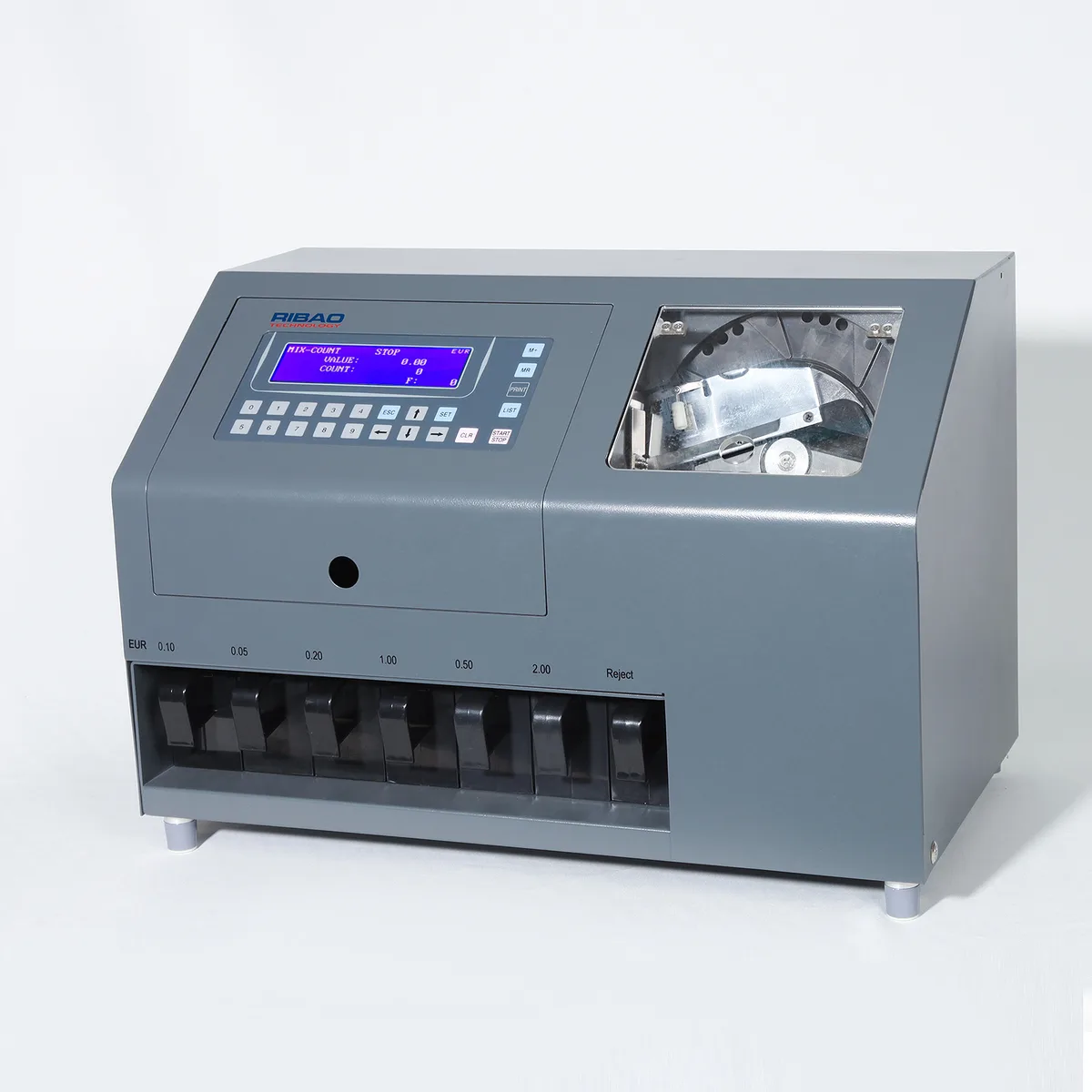RIBAO TECHNOLOGY RIBAO TECHNOLOGY CS-610S+ Pro 7-Pocket Coin Counter &amp; Sorter — product photo