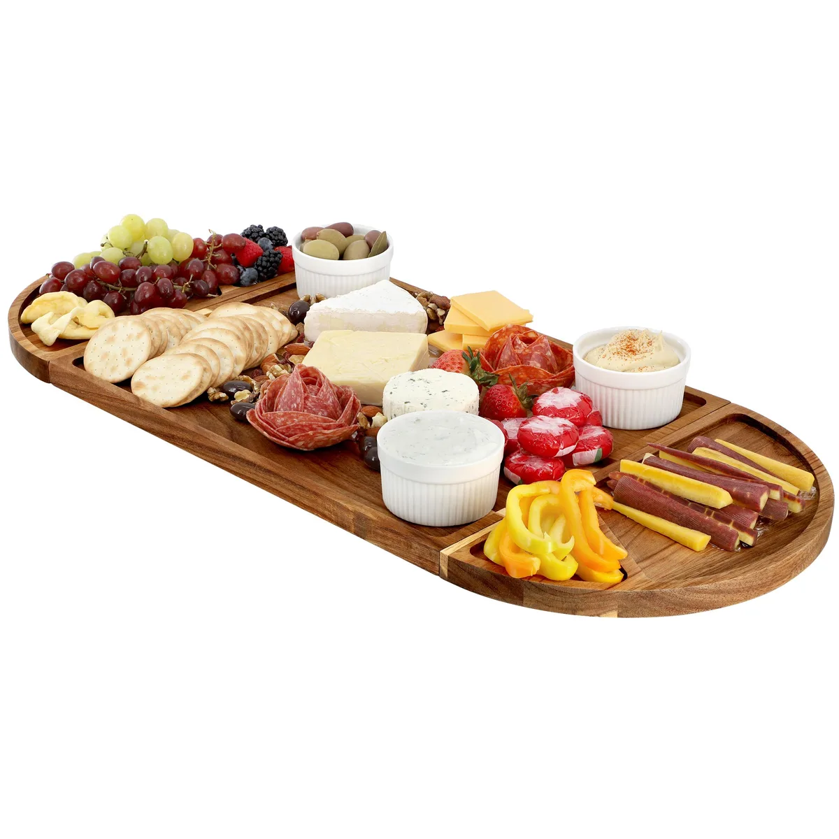 MegaChef MegaChef 3-Piece Acacia Wood Magnetic Serveware Set — product photo