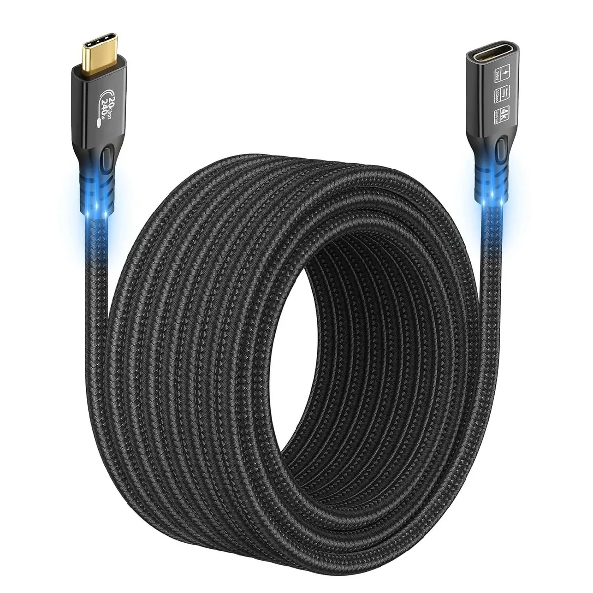 BUCIER BUCIER USB C 3.2 Gen2 Extension Cable 16.5ft 20Gbps 240W 4K@60Hz — product photo