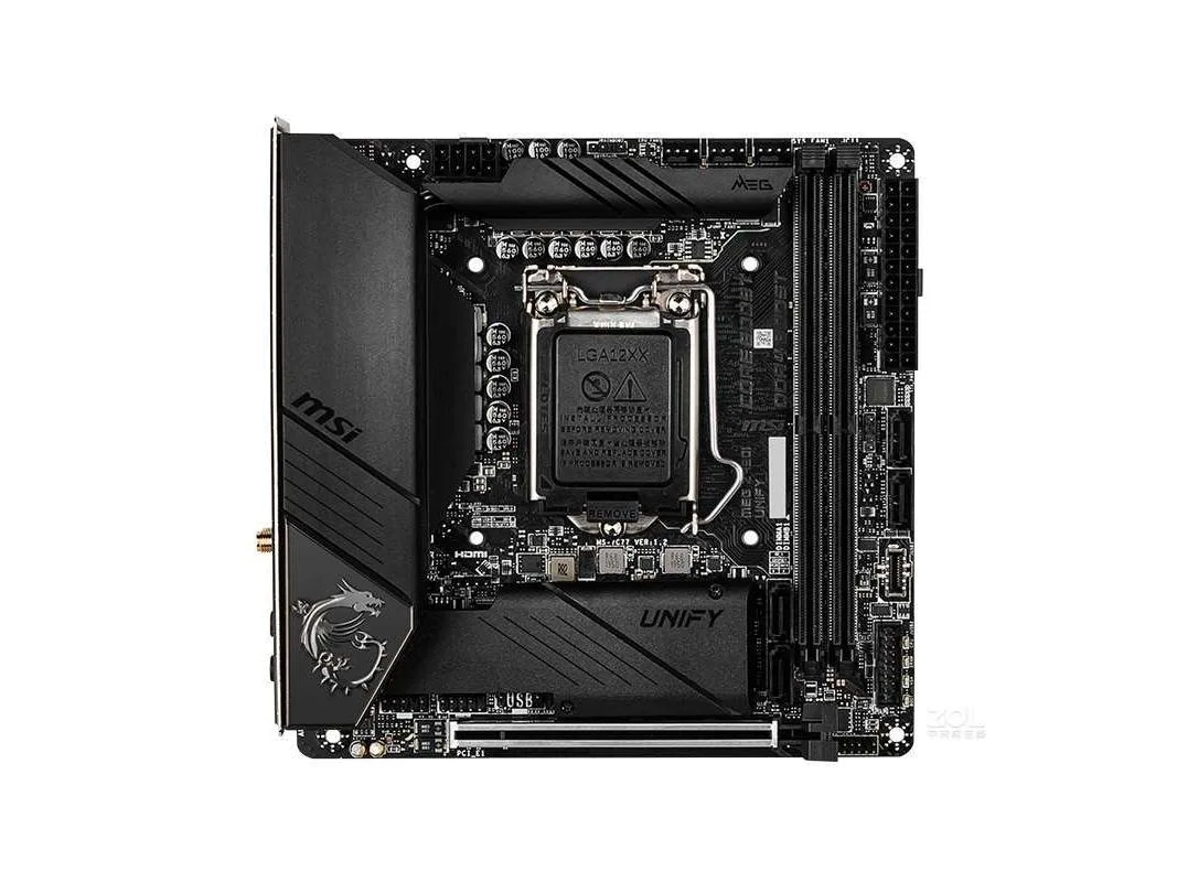 MSI MSI MEG Z490I UNIFY LGA 1200 Intel Z490 motherboard 64GB DDR4 — product photo