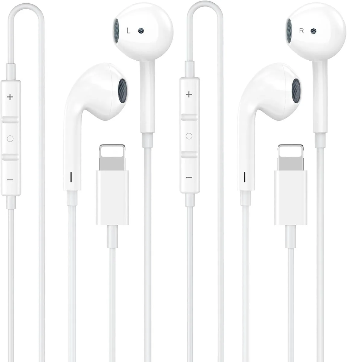 MAONO MAONO 2 Pack MFi Certified Lightning Earbuds with Remote 2026 — product photo