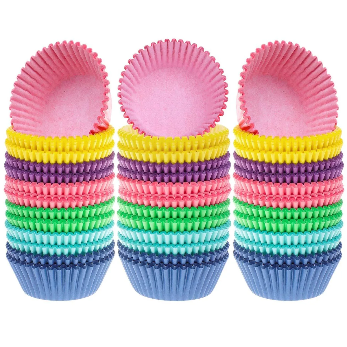  Selizo 600 Pcs Cupcake Liners Assorted Bright Colors — product photo