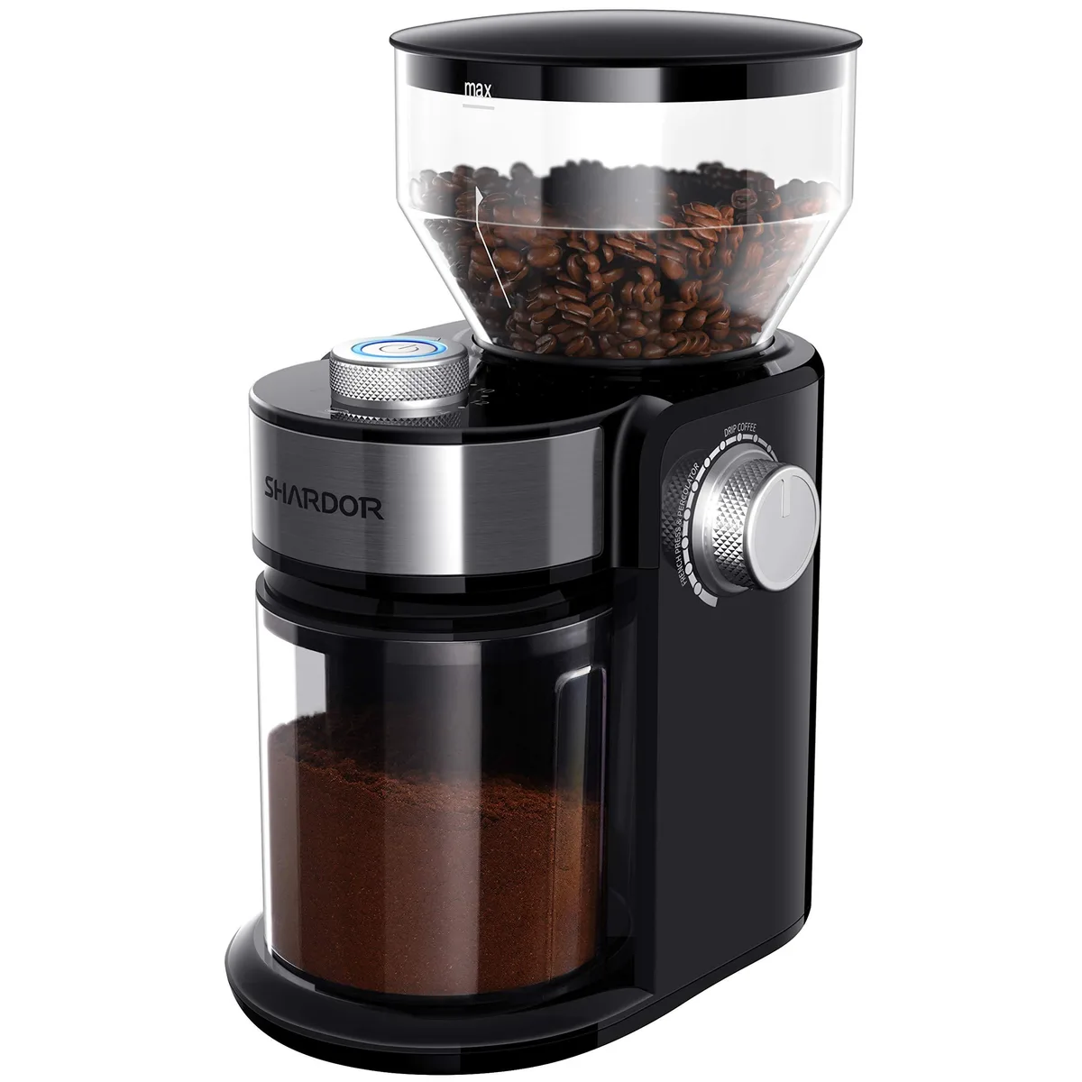 SHARDOR CG835B coffee grinder 16 settings 150 W 8.5 oz — product photo