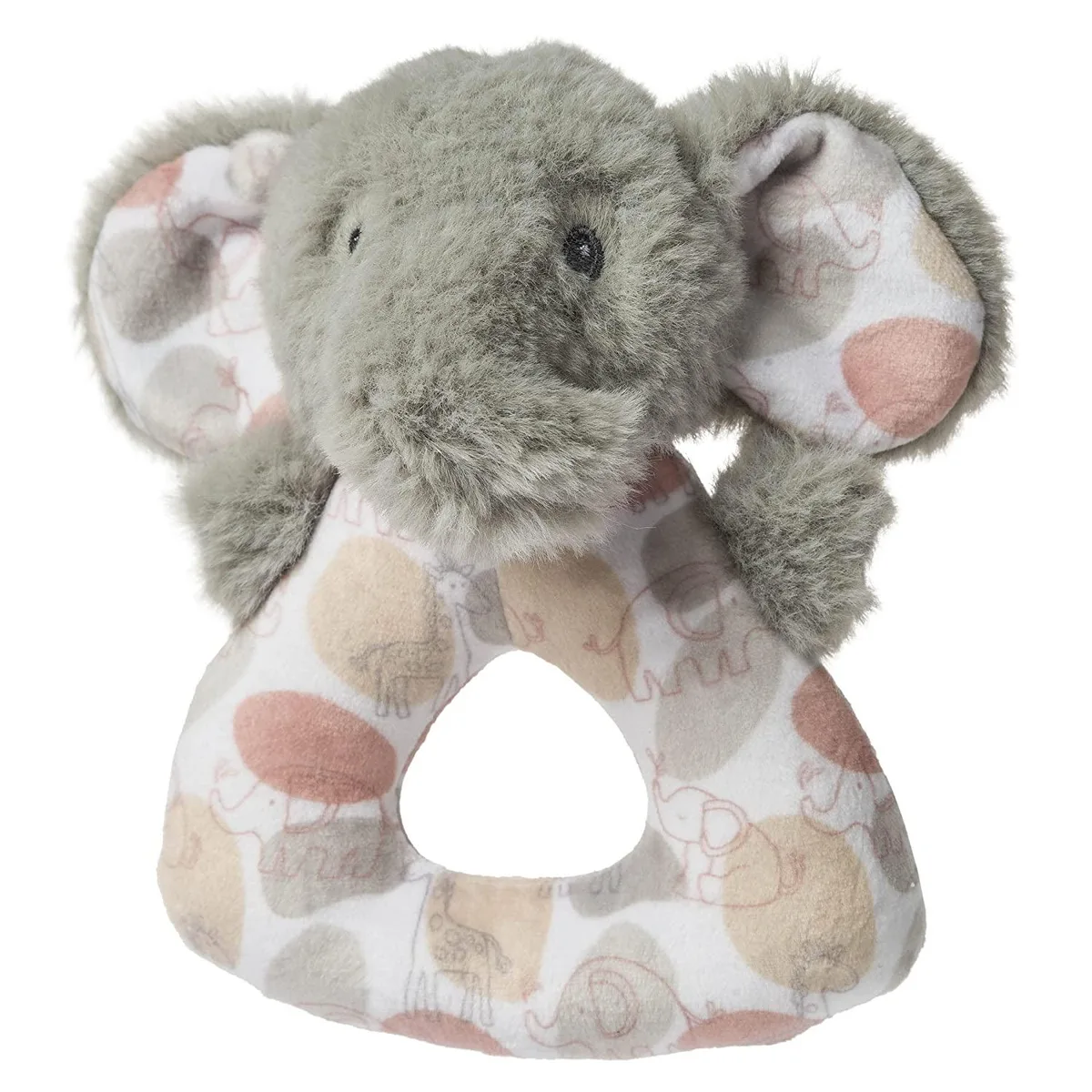Mary Meyer Stuffed Toys Mary Meyer Stuffed Toys Soft Ring Baby Rattle 5-Inch Grey Kalahari Elephant — product photo