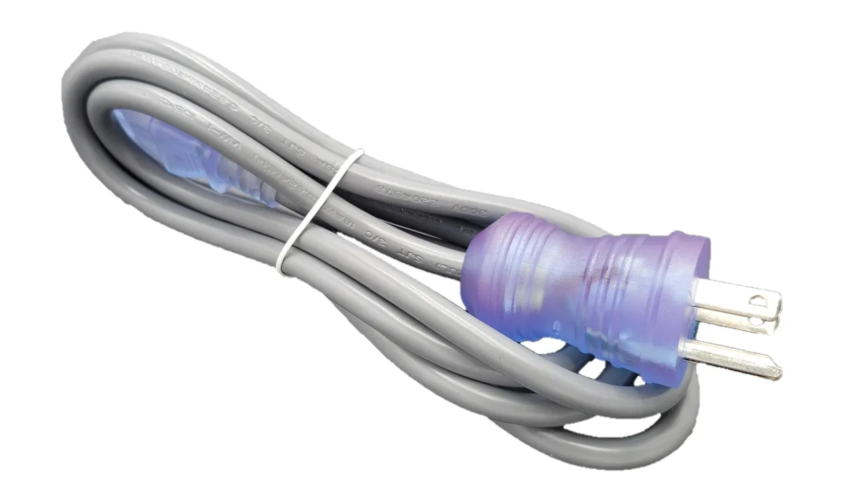 Micro Connectors Micro Connectors 15 ft hospital-grade power cord 18 AWG NEMA 5-15PHG to IEC-60320-C13 gray — product photo