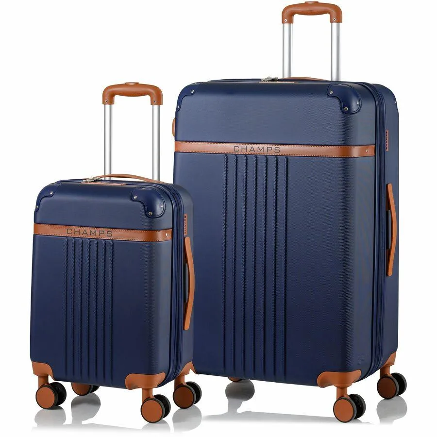 FT Champs FT Champs Vintage Collection 2-Piece Hardside Luggage Set Navy 30in 21in — product photo