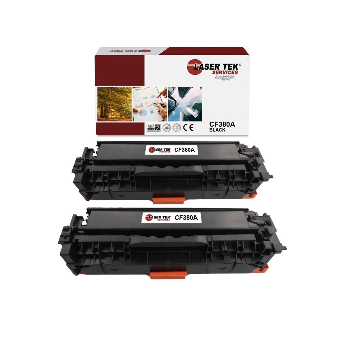 Laser Tek Services Laser Tek Services 312A Black Toner Cartridge 2PK CF380A 2400 pages — product photo