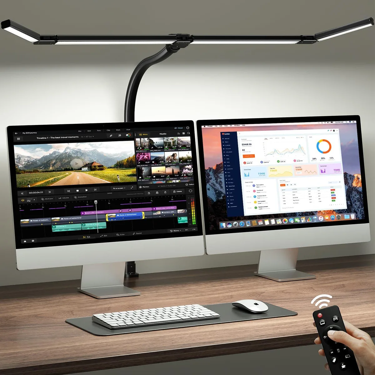 DNBeffulgent DNBeffulgent 42-Inch 4-Panel LED Desk Lamp with Clamp — product photo