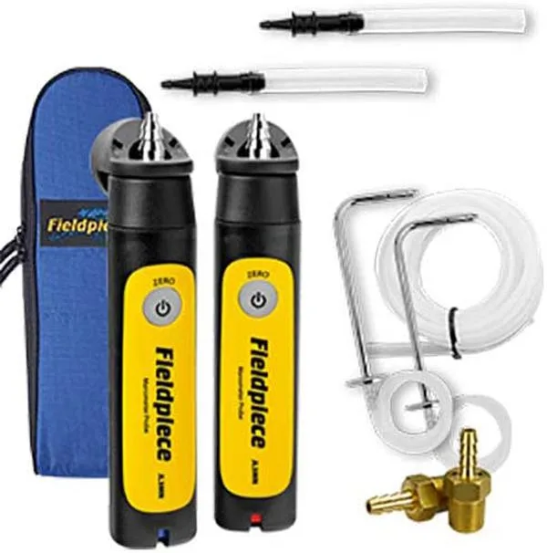 Dual port manometer probe kit in grey housing
