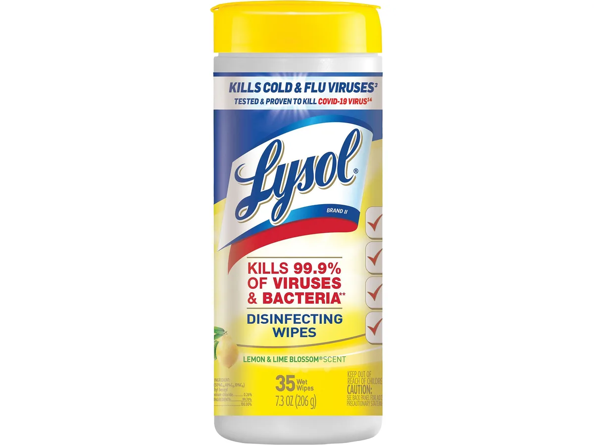 Reckitt Benckiser Reckitt Benckiser 81145 Lysol Lemon Lime Disinfect Wipes 35 Count — product photo