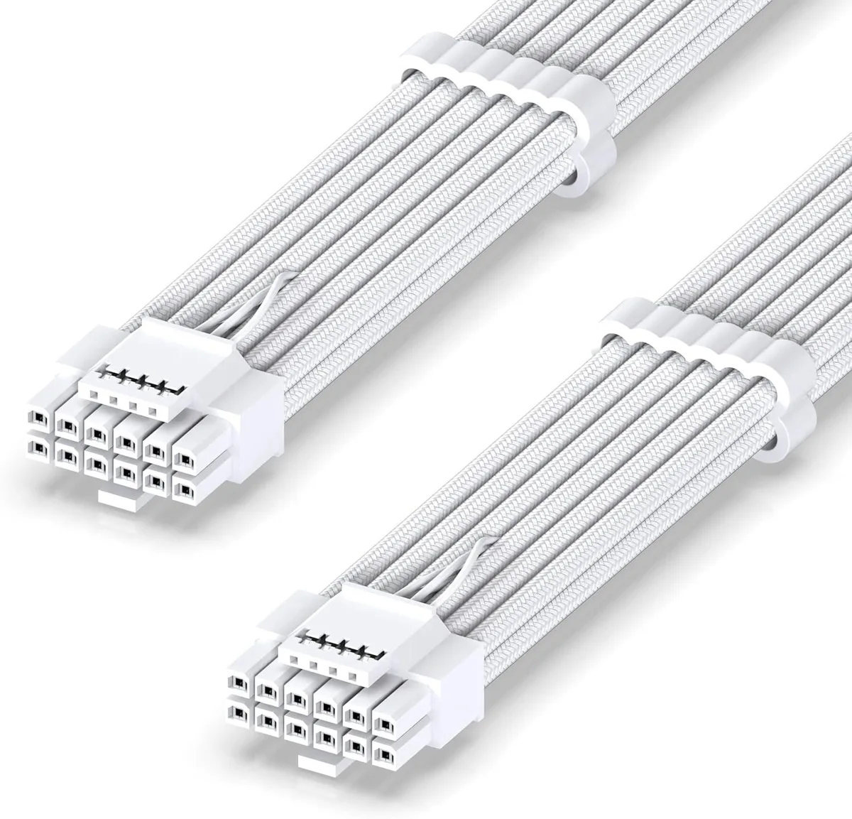 BFKK BFKK 16AWG PCIe 5.0 12VHPWR 600W 12+4 Pin Male to Male Cable 60cm White — product photo
