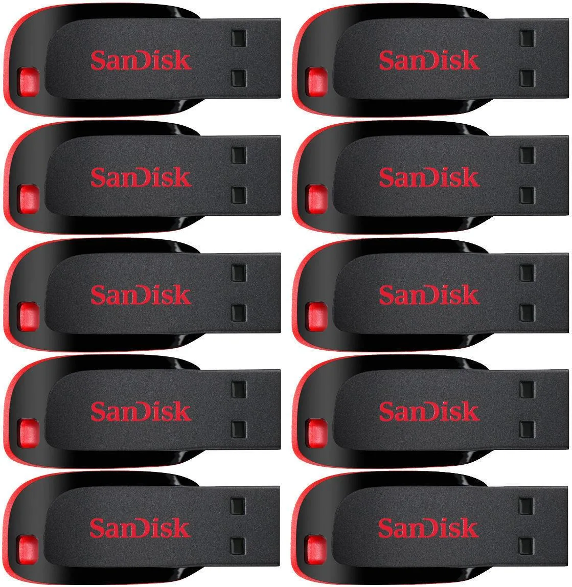 SanDisk SanDisk Cruzer Blade 16GB USB 2.0 Flash Drive 10-Pack SDCZ50-016G-B35 — product photo
