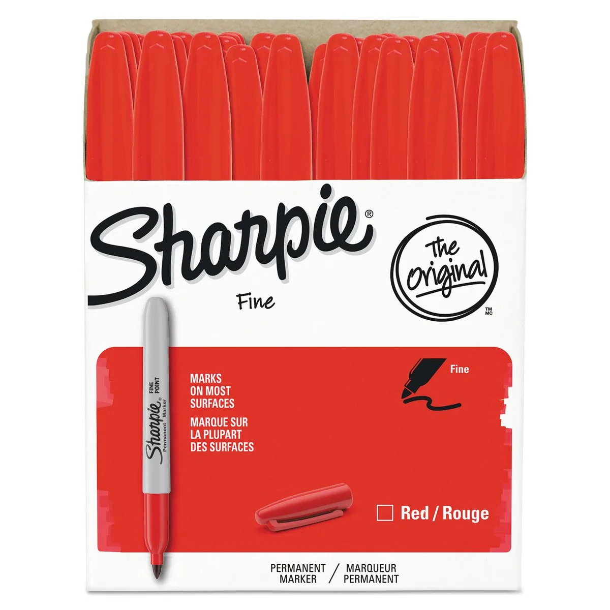 Sanford Sanford 1920937 Fine Point Permanent Marker Red 36 pack — product photo
