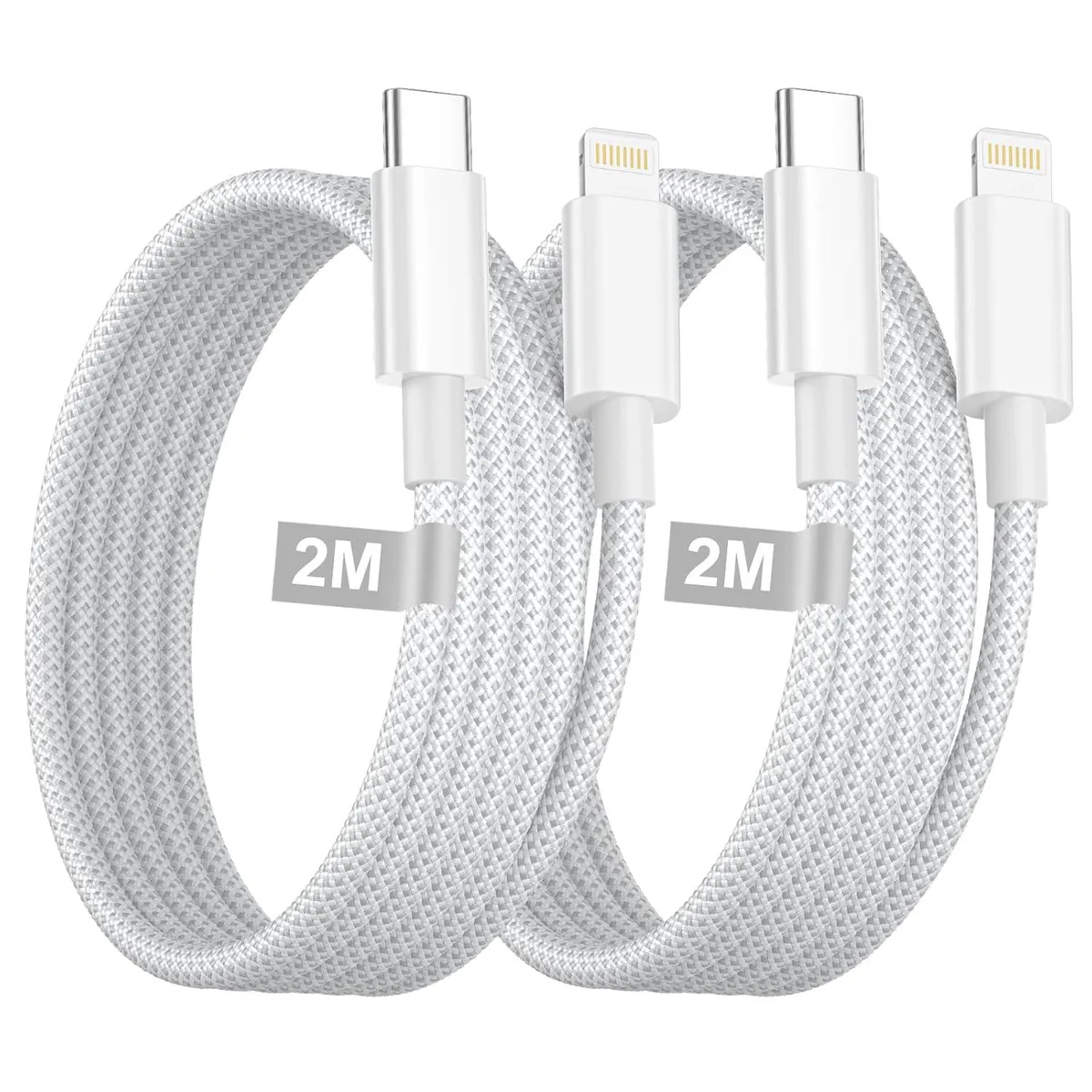MCHOSE MCHOSE USB-C to Lightning Cable 6 ft 2-Pack MFi Certified Nylon Braided Power Delivery 7 6 iPad — product photo
