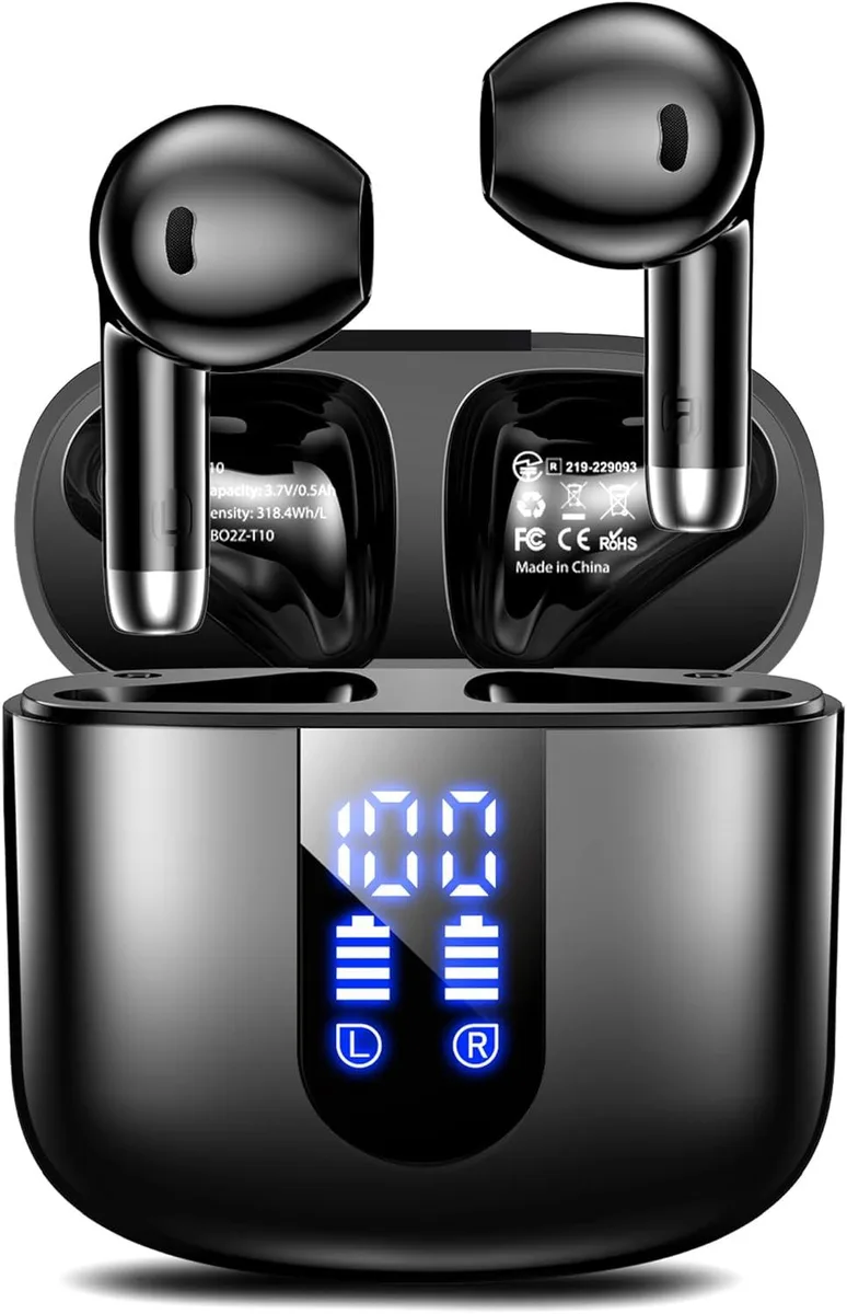 YINGHUA YINGHUA Wireless Earbuds Bluetooth 5.4 48H 3.5g 14.3mm IPX7 Black — product photo