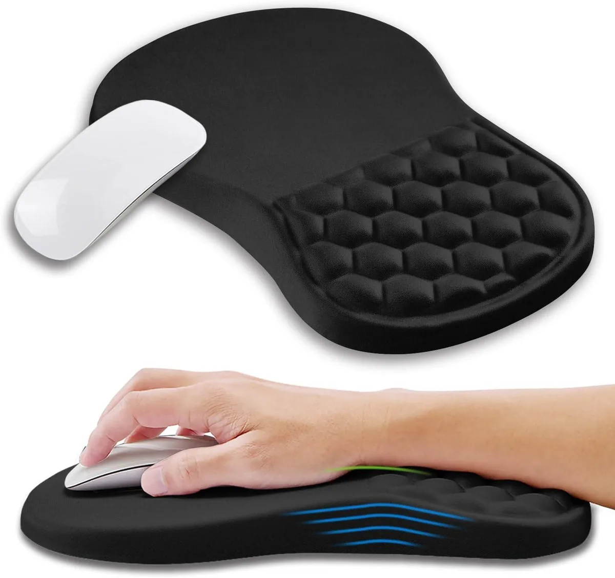 Emerson Emerson Ergonomic Wrist Rest Mouse Pad 12x8 inch Black — product photo
