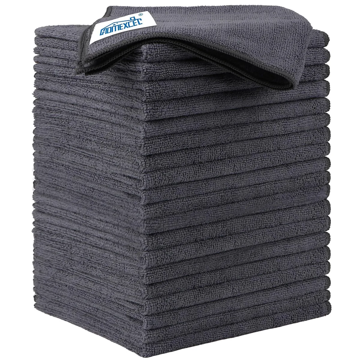 Pack of 20 grey microfiber cloths 11.5 inch square