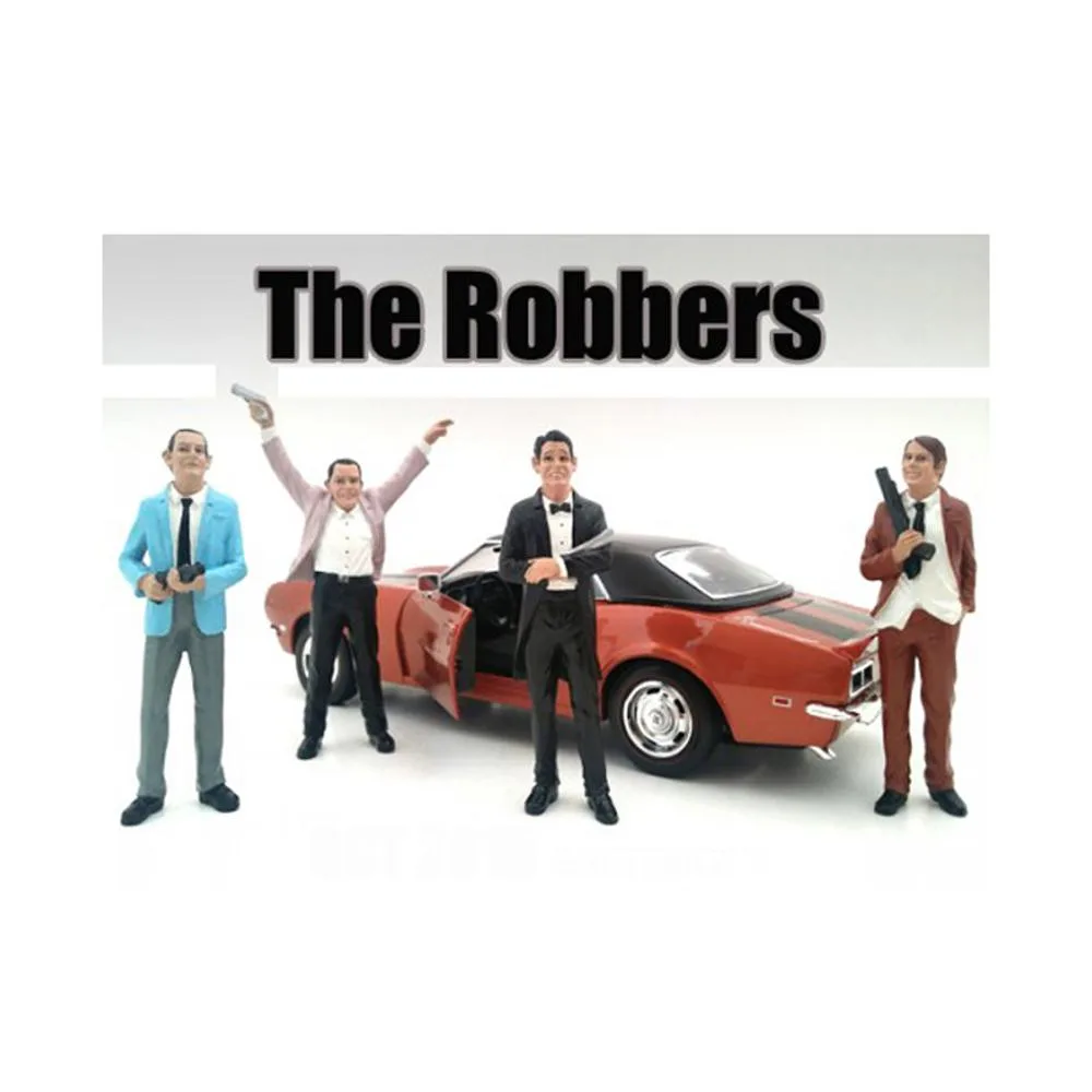 American Diorama American Diorama The Robbers 4 Figure Set 1:18 Scale — product photo