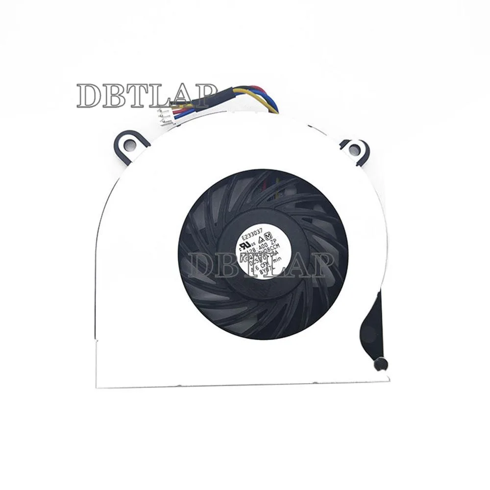 Small black laptop cooling fan with plastic housing and wire connector