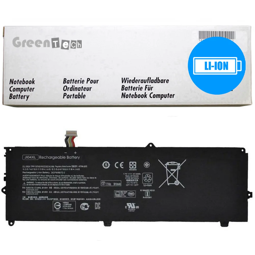 NShi NShi JI04XL 901247-855 laptop battery for HP EliteBook X2 1012 G2 7.7V 47WHR 6103mAh — product photo
