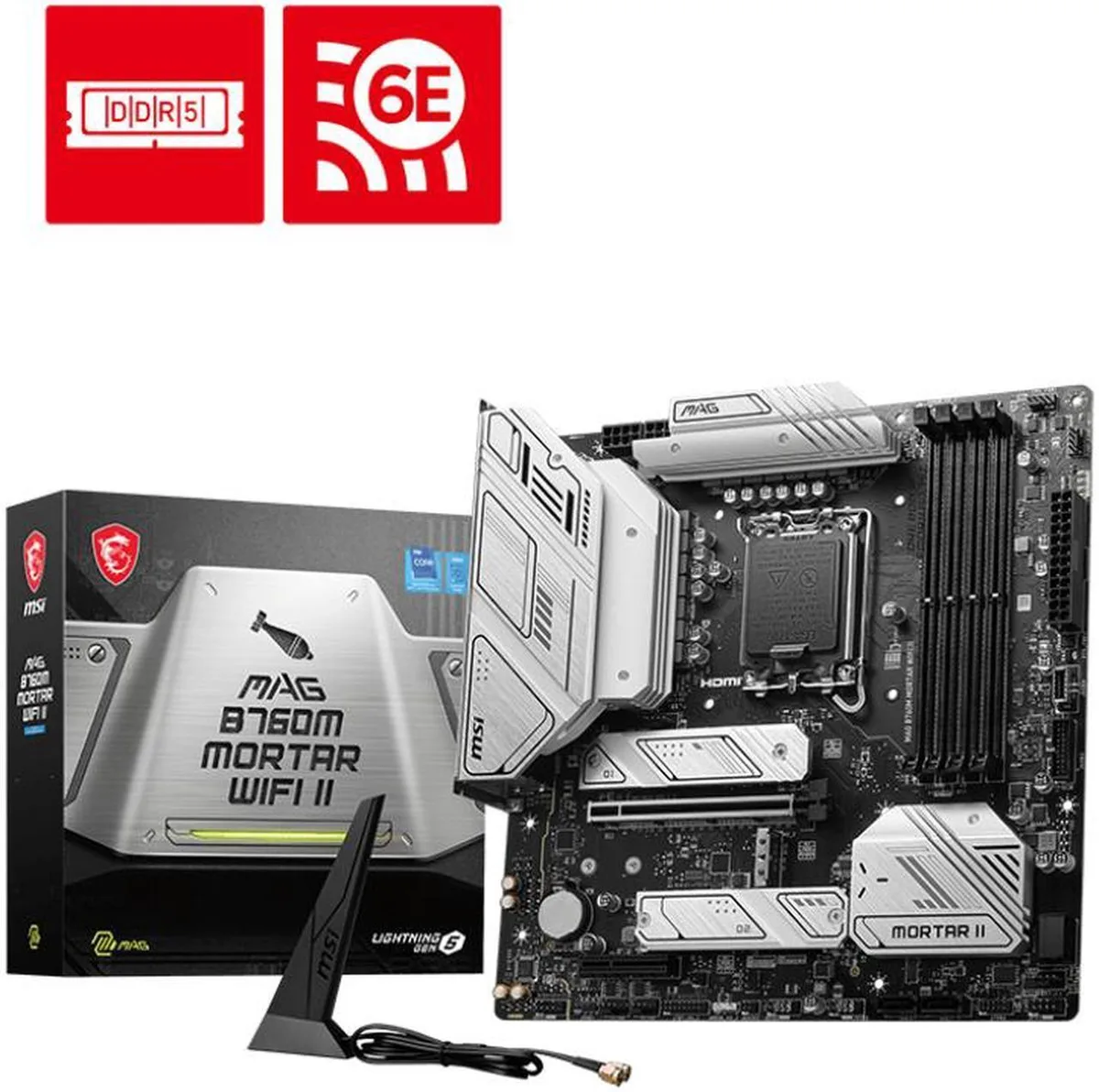 MSI MSI MAG B760M MORTAR WIFI II Intel motherboard — product photo