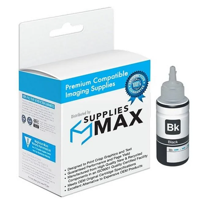 SuppliesMax SuppliesMax T664120 Black Ink Bottle 70ML 4000 Pages — product photo