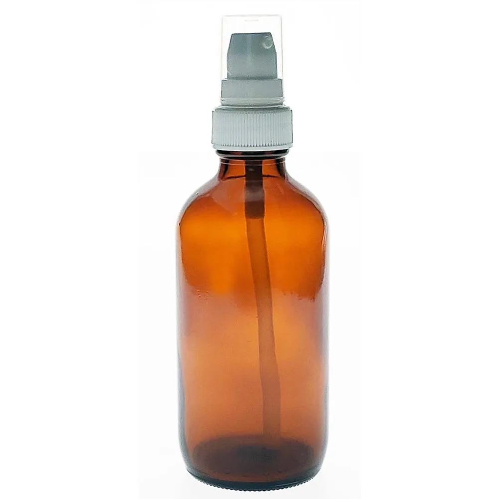 Vandue Corporation Vandue Corporation Royal Massage Glass Empty Massage Oil Bottle with Spray Pump - Amber 4oz — product photo
