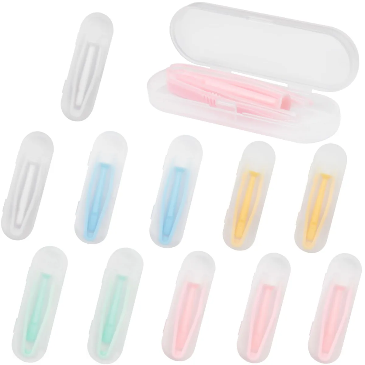  Zoolinn 12-Pack Contact Lens Applicator Remover Set Soft-Tip Tweezer Kit with Case — product photo