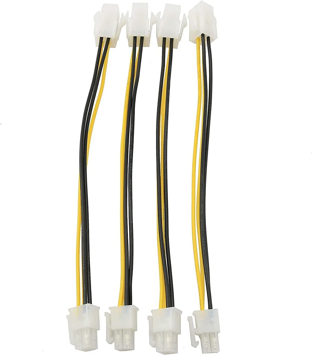 Vszerda Vszerda 4-Pin ATX Male to Female 12V CPU Power Extension Cable 4-Pack 20cm — product photo