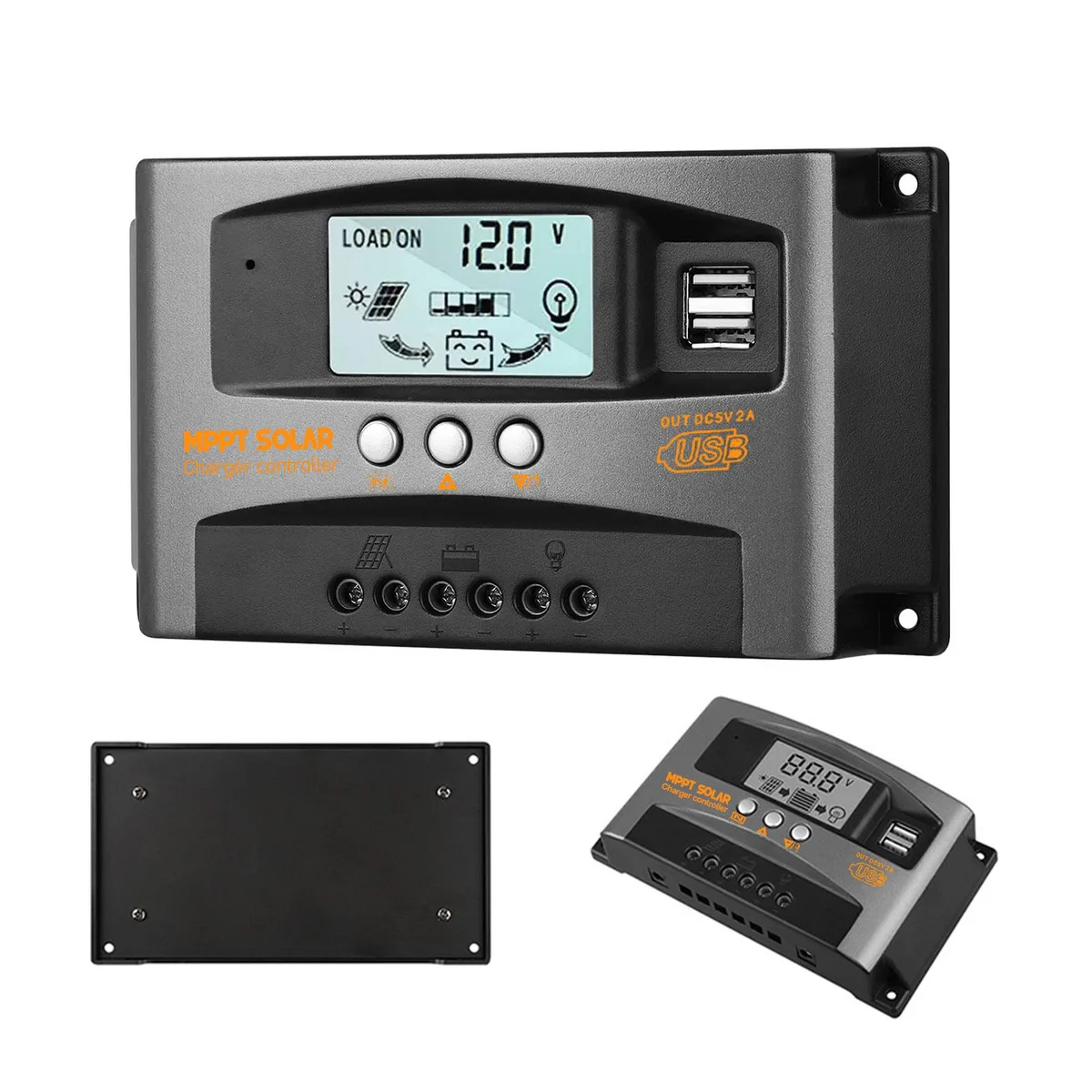 PFCTART PFCTART 30A MPPT Solar Charge Controller 12V/24V LCD Dual USB — product photo
