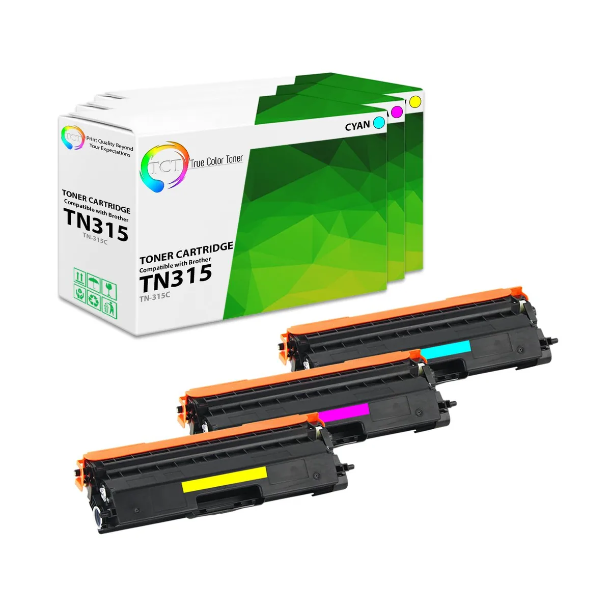True Color Toner True Color Toner TN315 3 Colour Toner Cartridge 3 Pack 3500 Pages — product photo