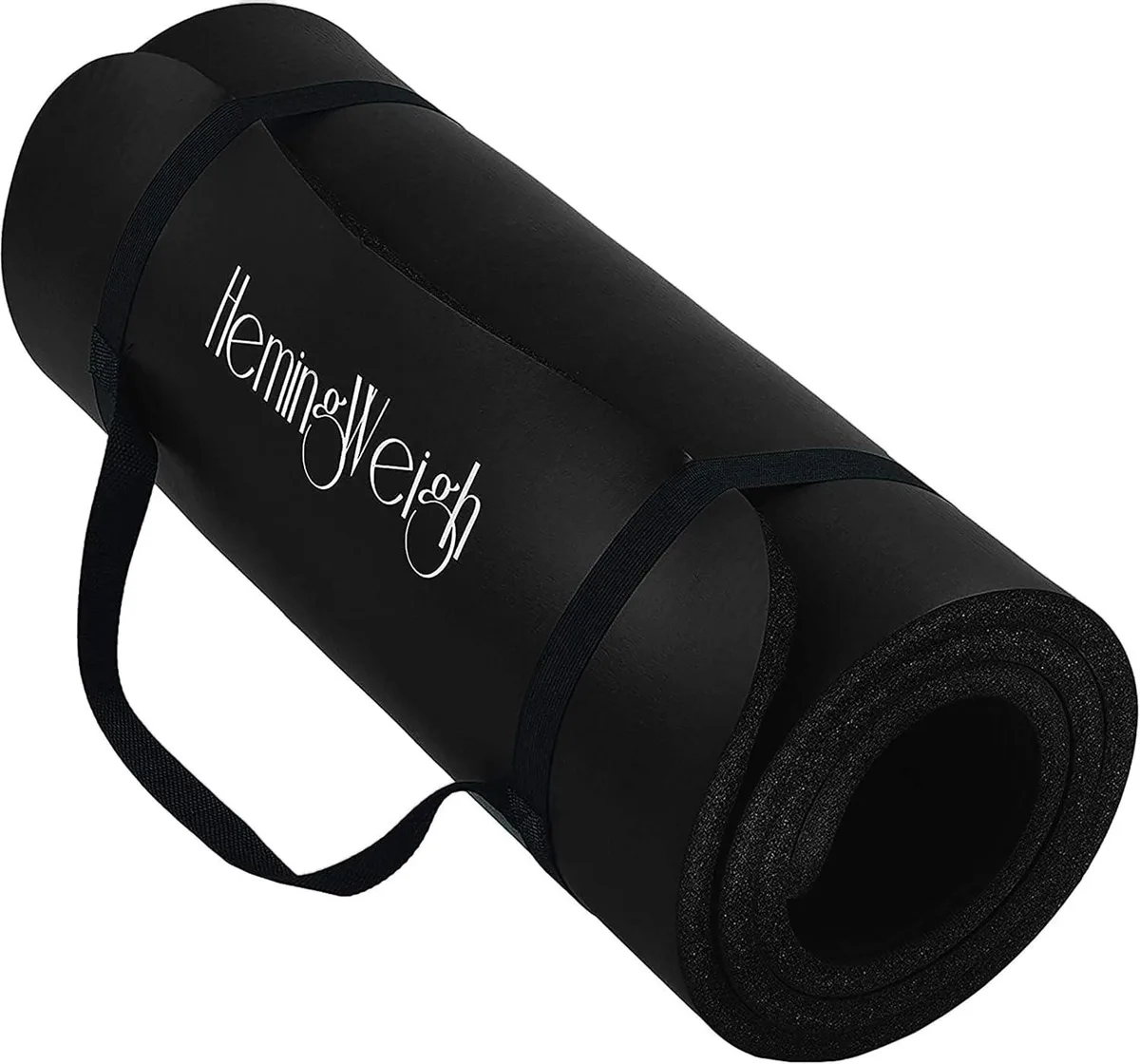 TAURKENAM TAURKENAM 1 Inch Extra Thick Non Slip Yoga Mat Black 70x23 — product photo