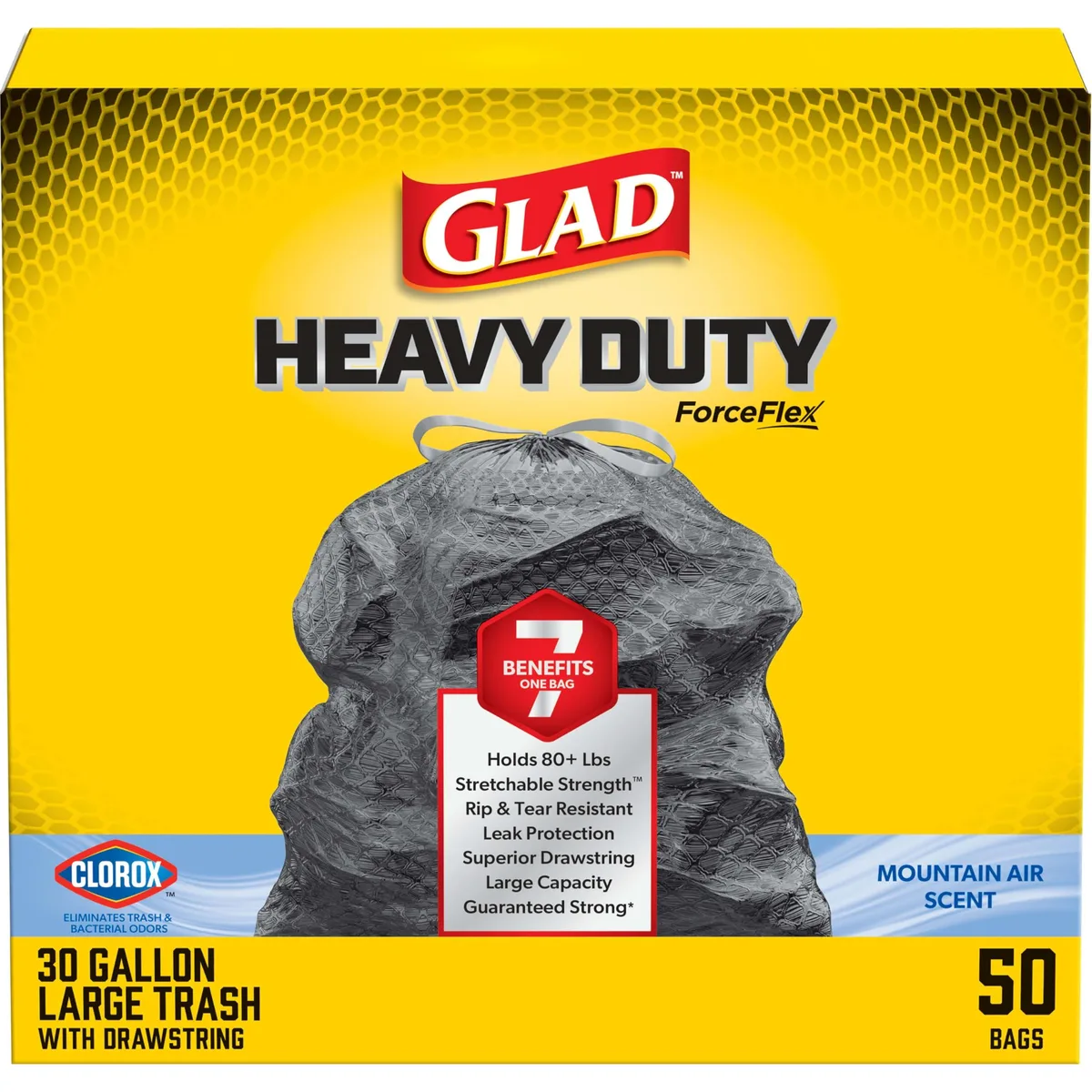  Baldwin ForceFlex Heavy Duty Trash Bags Mountain Air 30 Gal 50 Ct — product photo