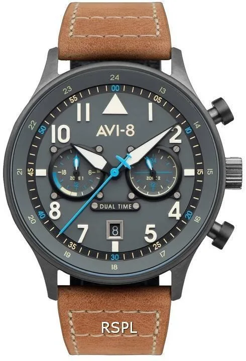 AVI-8 AVI-8 Hawker Hurricane Quartz AV-4088-04 Grey Dial Dual Time 43.00mm 50m watch — product photo