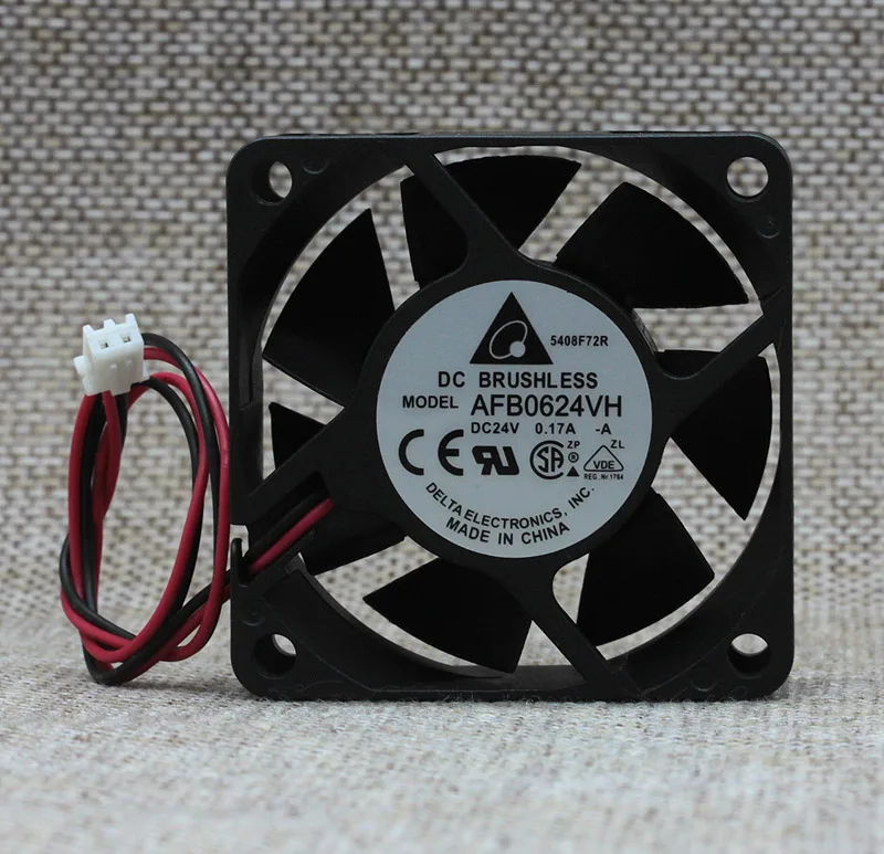 SXDOOL SXDOOL AFB0624VH 60×60×25 mm 24 V 0.17 A 2-pin 5500 rpm case fan — product photo